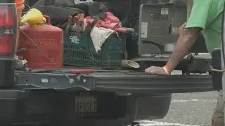 Eyewitness News Evacuees escaping Creek Fire, some taking shelter at local evacuation points