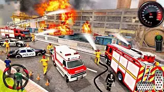 Rescue Team Fire Fighter Simulator 1110 - Fire Truck Games Driver - Android Gameplay 