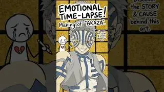 &ldquo;Akaza Demon Slayer | Anime Art Timelapse 🎨