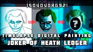 Digital Painting Timelapse (Speed x40) Joker of Heath Ledger / Цифровой Рисунок Джокера Хита Леджера