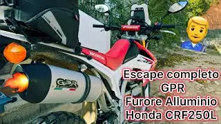 ESCAPE COMPLETO GPR HONDA CRF 250L FURORE ALLUMINIO ESPAÑOL SONIDO SIMILAR EN HONDA CRF 300 L RALLY