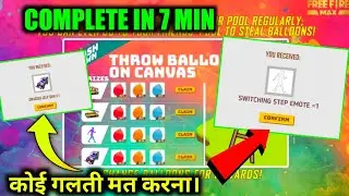 FREE FIRE NEW EVENT | HOW TO COMPLETE GATHER BALLOONS MAKE A SPLASH EVENT FREE FIRE | FF NEW EVENT