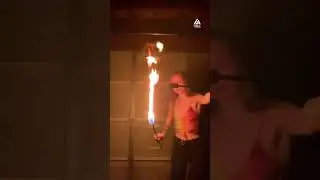 Woman Performs Incredible Fire Dance | People Are Awesome #shorts
