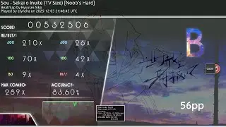 [5.25 ⭐] Sou - Sekai o Inuite (TV Size) [Noob's Hard] +DT 56pp - elyndra
