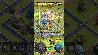 Th9 Vs Th12 2* Attack using Qw BabyLoon #clashofclans #th9vsth12