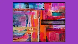 #10,250-2 step Process-Mark Making Fluid Acrylics Painting 1.05.2026 Spontaneous experimental art