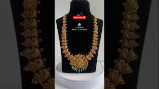 Gold long haram designs with weight|haram designs latest| #longharam #goldpendent #bridaljewellery