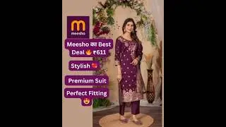 Meesho Slub Silk Kurti Pant Dupatta Set Review 😍 | Banarasi Suit Haul | Worth Buying?