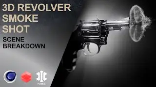 3D Revolver Smoke Shot Scene Breakdown in Cinema 4D