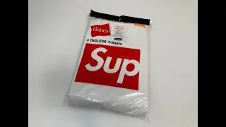 Распаковка футболок Supreme x Hanes без тегов (белых)!