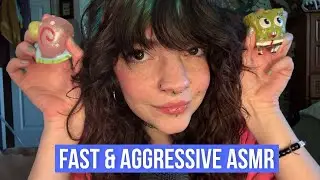 ASMR FAST & AGGRESSIVE CHAOTIC TRIGGERS✨ HAND SOUNDS, VISUALS, ANTICIPATORY TINGLES