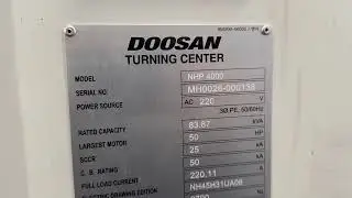 2018 DOOSAN NHP 4000 Horizontal Machining Center #7662