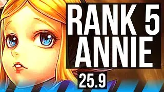 ANNIE vs ZOE (MID) | Rank 5 Annie, 4/1/2 | NA Grandmaster | 25.9