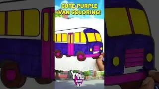 Cute Purple Van Coloring for Kids 🚐 | Learn Colors & Vehicles | Zippy Fingers TV #shorts