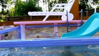 Бассейн с горкой для Барби/My Fancy Life Summer resort Unboxing-Barbie doll pool party play set