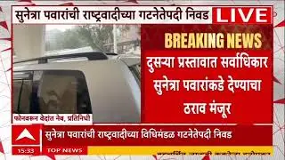 Sunetra Pawar NCP : सुनेत्रा पवार यांच्याकडे अजित पवारांच्या राष्ट्रवादीचे सर्वाधिकार देण्यात आले
