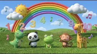 10 Little Animals Counting Song | Fun Kids Nursery Rhyme with Music