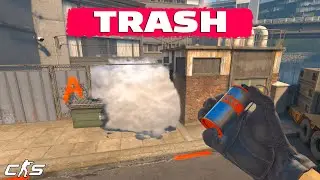 CS2 Overpass  - How To Smoke Trash (Stairs)