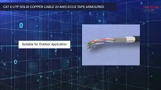CAT 6 UTP SOLID COPPER CABLE 23 AWG ECCS TAPE ARMOURED