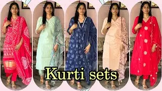 Kurti sets with dupatta for women from Amazon in budget|Amazon haul|Ramya.