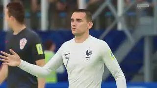 World Cup 2018 Finals France vs Croatia Full Match Sim (FIFA 18 World Cup)