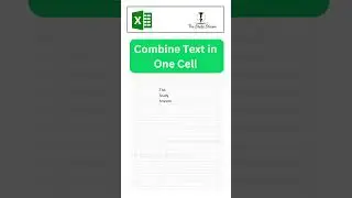How to combine text in one cell in Excel II Excel #shortsvideo  #exceltutorial