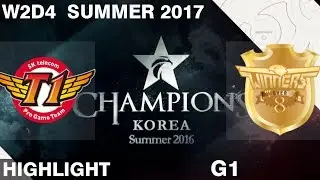 SKT vs E8W | Game 1 | HIGHLIGHTS | LCK SUMMER 2017 | SK Telecom T1 vs Ever8 Winners