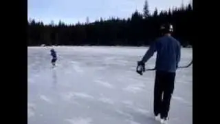 Skating at Nancy Greene Lake