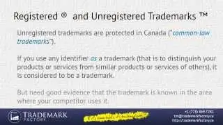 5. Trademark Academy - Registered &reg; vs. Unregistered &trade; Trademarks