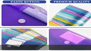 OUTYLTS 11 Pack Plastic Poly Filing Envelopes, Clear Document Folders US Letter A4 Size File Envelo