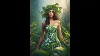 Beautiful Fantasy AI art 68 (Plant Dress edition)