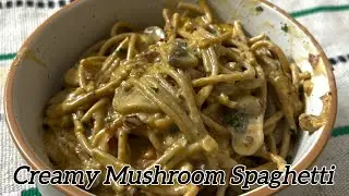 Creamy Mushroom Spaghetti😋Silky,Creamy&Loaded with Mushrooms - Comfort Pasta🍄#spaghetti#pasta#food