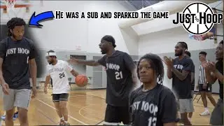 HE WAS A SUB AND SPARKED THE GAME (JUST HOOP 2 THREE VS THREE TO 40)
