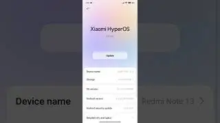 redmi note 13 4G new update hyper os 2.2 update for redmi 13 series|#shorts #viral #hyperos #redmi