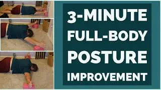 Improve rounded shoulders with a simple floor block position