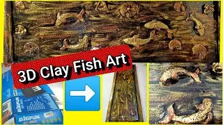 Easy to DIY 3D Clay Fish Art &ndash; Creativity in Motion 🐠art of west materials #homedecor #yt #video 