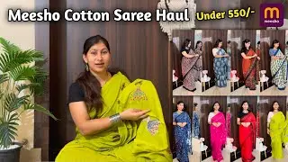 *Meesho* Cotton Saree Haul🫰🌸 || Festival, Office Wear, College and Daily Wear Saree || Saree Haul 