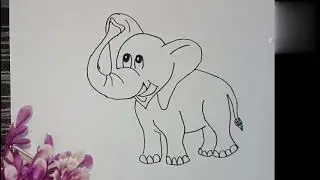 How to Draw Elephant Simple and Easy Drawing