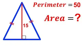 Can you find area of the Blue Triangle? | (Perimeter) | #math #maths | #geometry