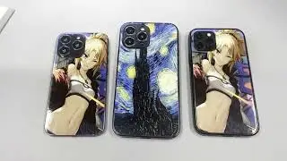 Make custom mobile glass case by Daqin cutter system