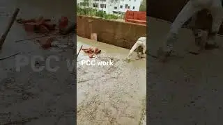 finally PCC work done Civil work #civilwork #storts #houseconstruction #pcc #concreting