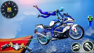 Superhero Bike Racing Tracks Simulator 3D - Bike Motocross Impossible Driving - Android GamePlay #2