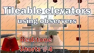 Minecraft 1.11 - Tileable item elevators using observers [Redstone Shorts 4]