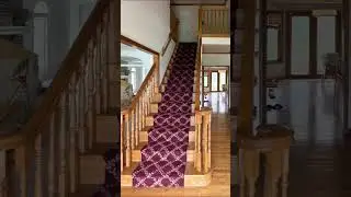 Staircase renewal with water-based finish and metal spindles | Creative Floors #staircase #stairs