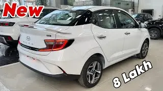 New HYUNDAI AURA Updated Model 2024 White Colour || AURA SX Top Model Review