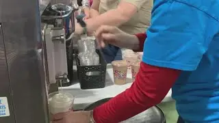 Customers try new milkshake flavors at Farm Show