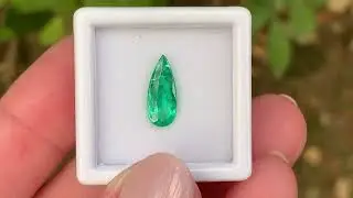 Esmeralda L&aacute;grima Gota 1,02ct | 11,92x4,97mm
