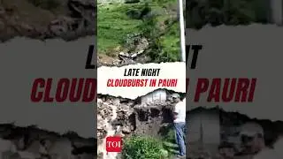 Cloudburst in Uttarakhand&rsquo;s Pauri Garhwal: Bridge wall and pillar damaged; many cattle killed