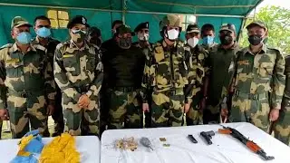 Samba: BSF Recovers AK-47 Rifle, Pistol Dropped By Pak Drone