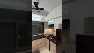 L-Type Modular Kitchen Design | Runwal Eirine Balkum Thane West | Dreams on Interiors